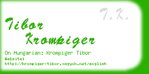 tibor krompiger business card